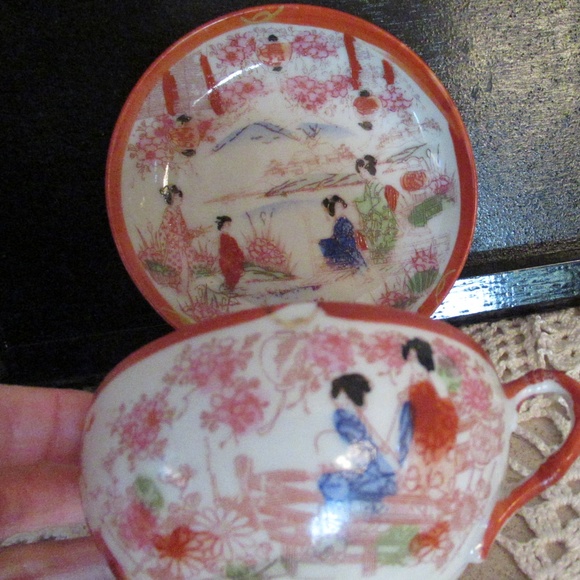 Japanese Eggshell Teacup & saucer - Picture 6 of 10